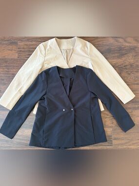 2 ADAY Blazers Tan and Black size Large